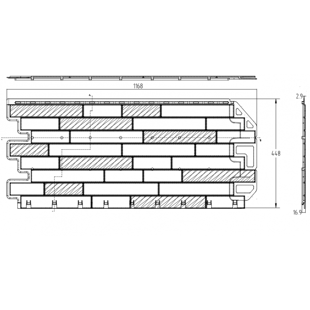 Фасадная панель ПВХ Альта-Профиль Кирпич-Антик Афины