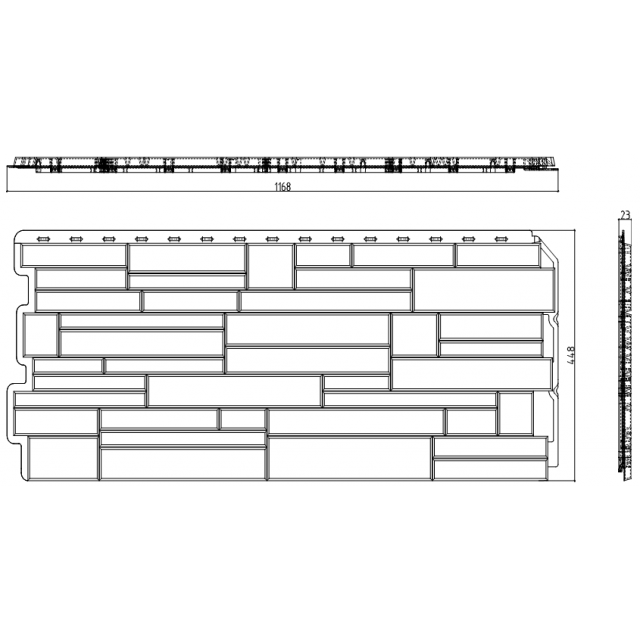 Фасадная панель ПВХ Альта-Профиль Камень Скалистый Памир