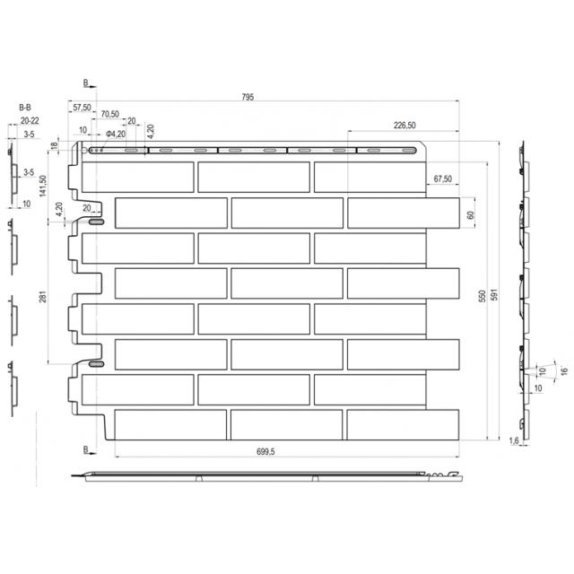 Фасадная панель ПВХ Альта-Профиль Кирпич Рижский 05