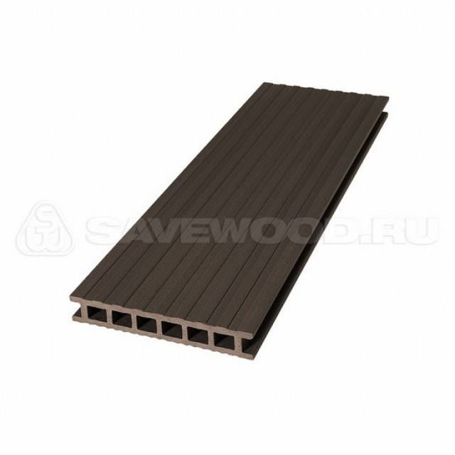 Террасная доска ДПК Savewood Quercus (4м или 6м, распил в размер) Темно-коричневый