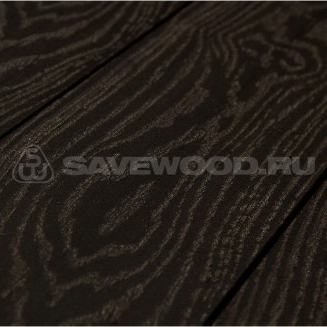 Террасная доска ДПК с тиснением Savewood Salix (4м или 6м, распил в размер) Темно-коричневый